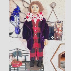 Vintage‎ Dakin Faith Wick Mad Hatter Doll Purple Velvet